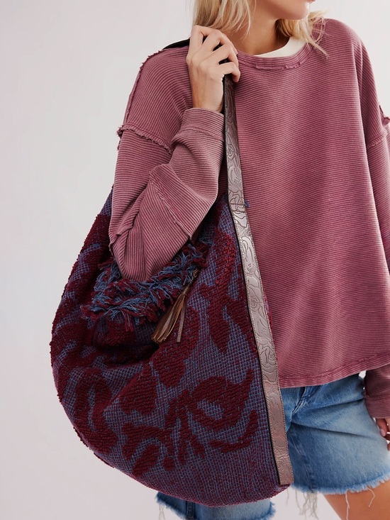 Handbags - Free People Miramar Carryall Boho Tapestry Slouchy Oversized Shoulder Bag